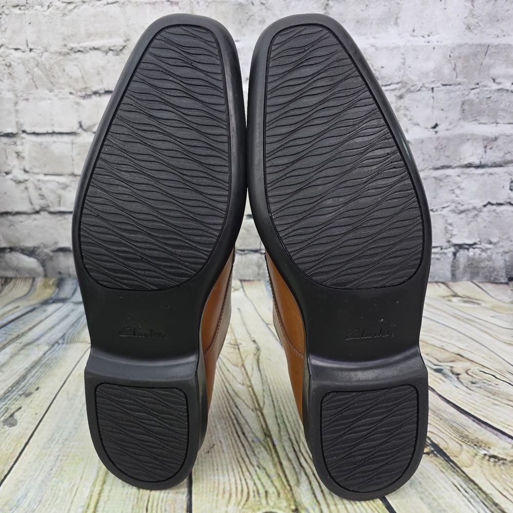 Clarks Bensley‎ Run Oxford Men's Size 12 M Brown Leather Dress Shoes Comfort - Picture 9 of 10